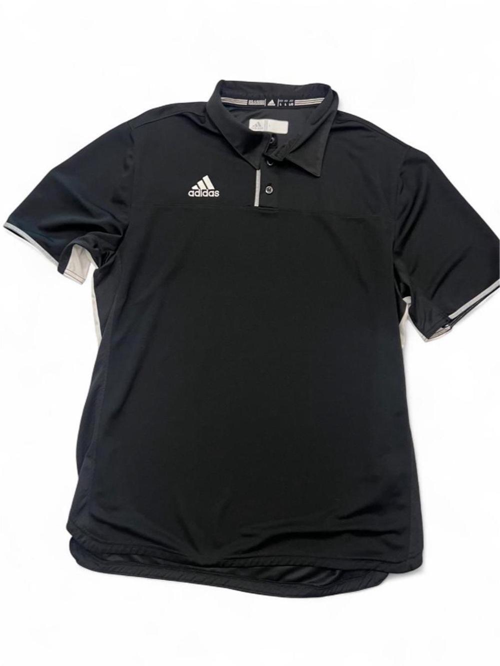 Adidas Men’s Large Black White Polo